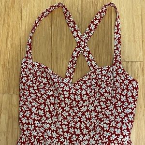 Reformation Brixton Floral Print Cross Back Sundress size 8